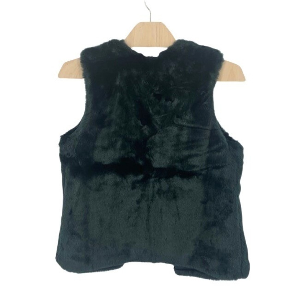 EVRI Whimsigoth Faux Fur Vest 1X Boho Festival Cozy Chic Dark Moss Green - Picture 5 of 7